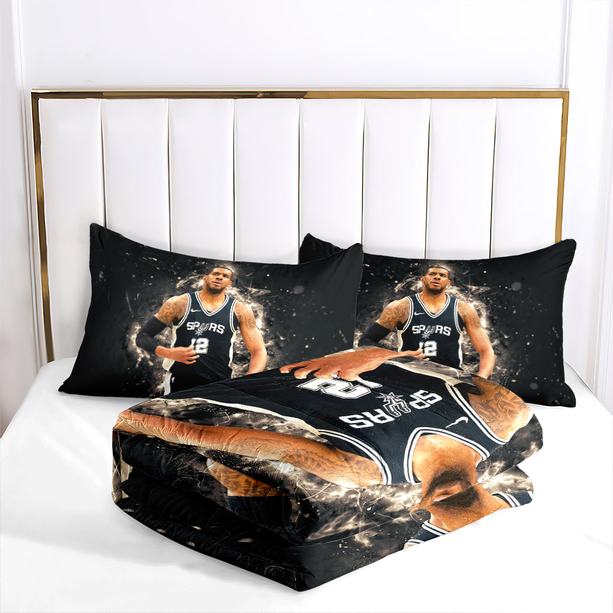 San Antonio Basketball Spurs Comforter Pillowcases 3PC Sets All Season Reversible Quilted Duvet