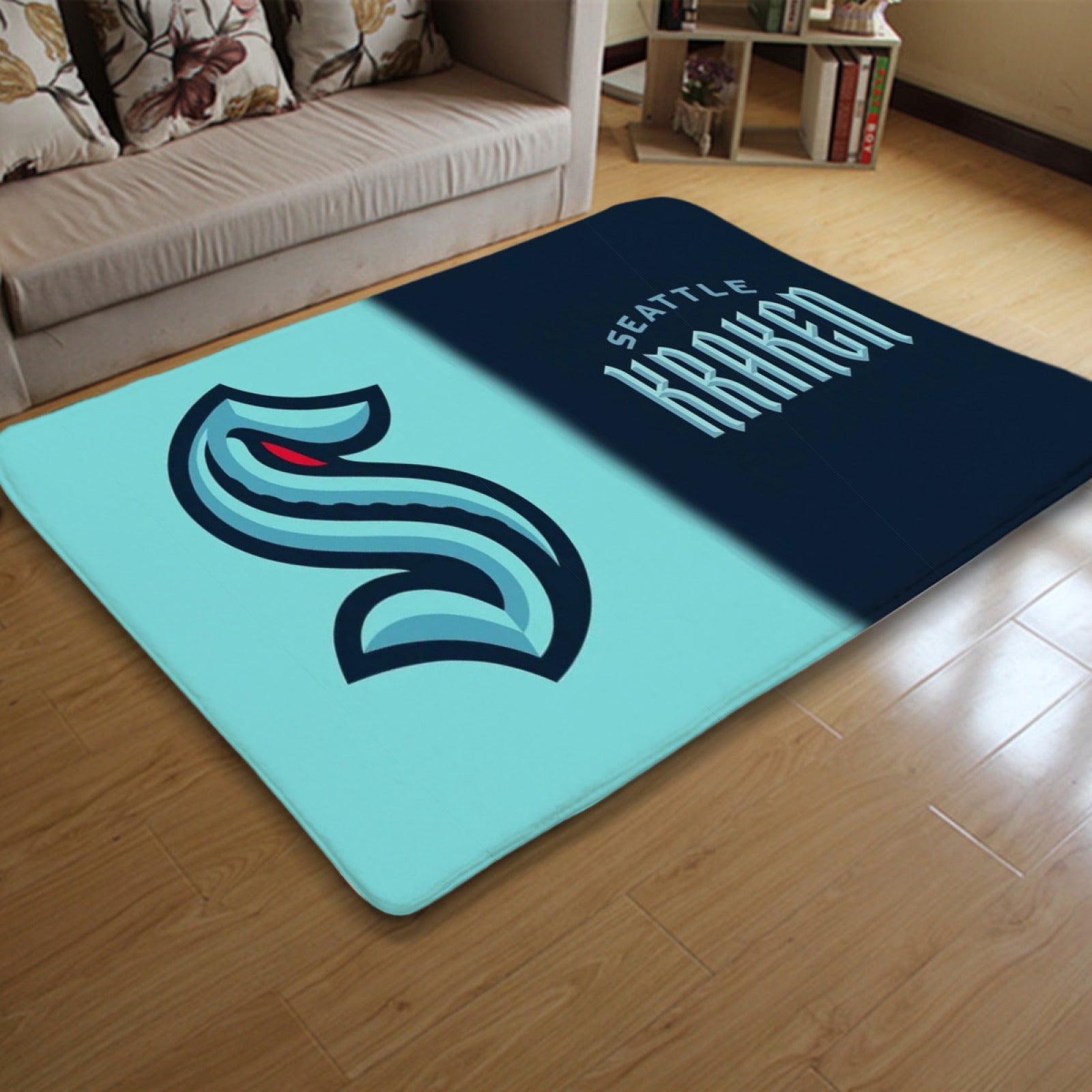 Seattle Kraken Hockey Rugs Bedroom Living Room Bathroom Carpet Mat Rug