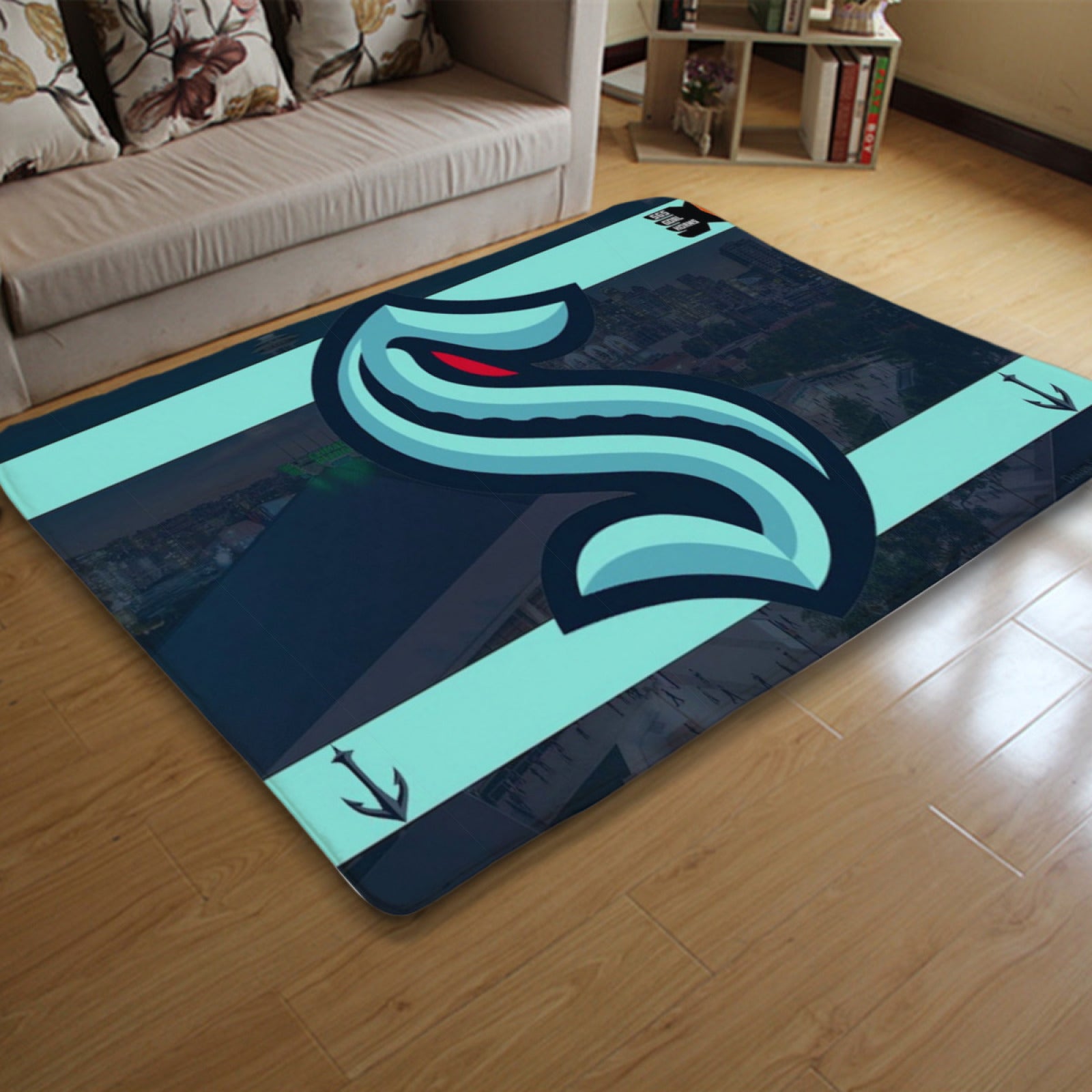 Seattle Kraken Hockey Rugs Bedroom Living Room Bathroom Carpet Mat Rug