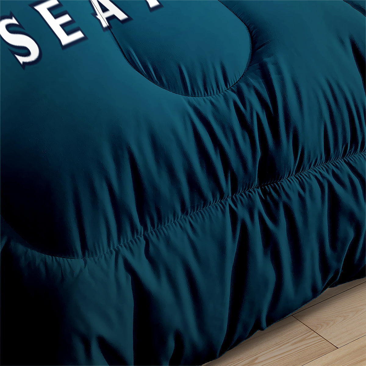 Seattle Rugby Seahawks Comforter Pillowcases 3PC Sets Blanket All Season Reversible Quilted Duvet