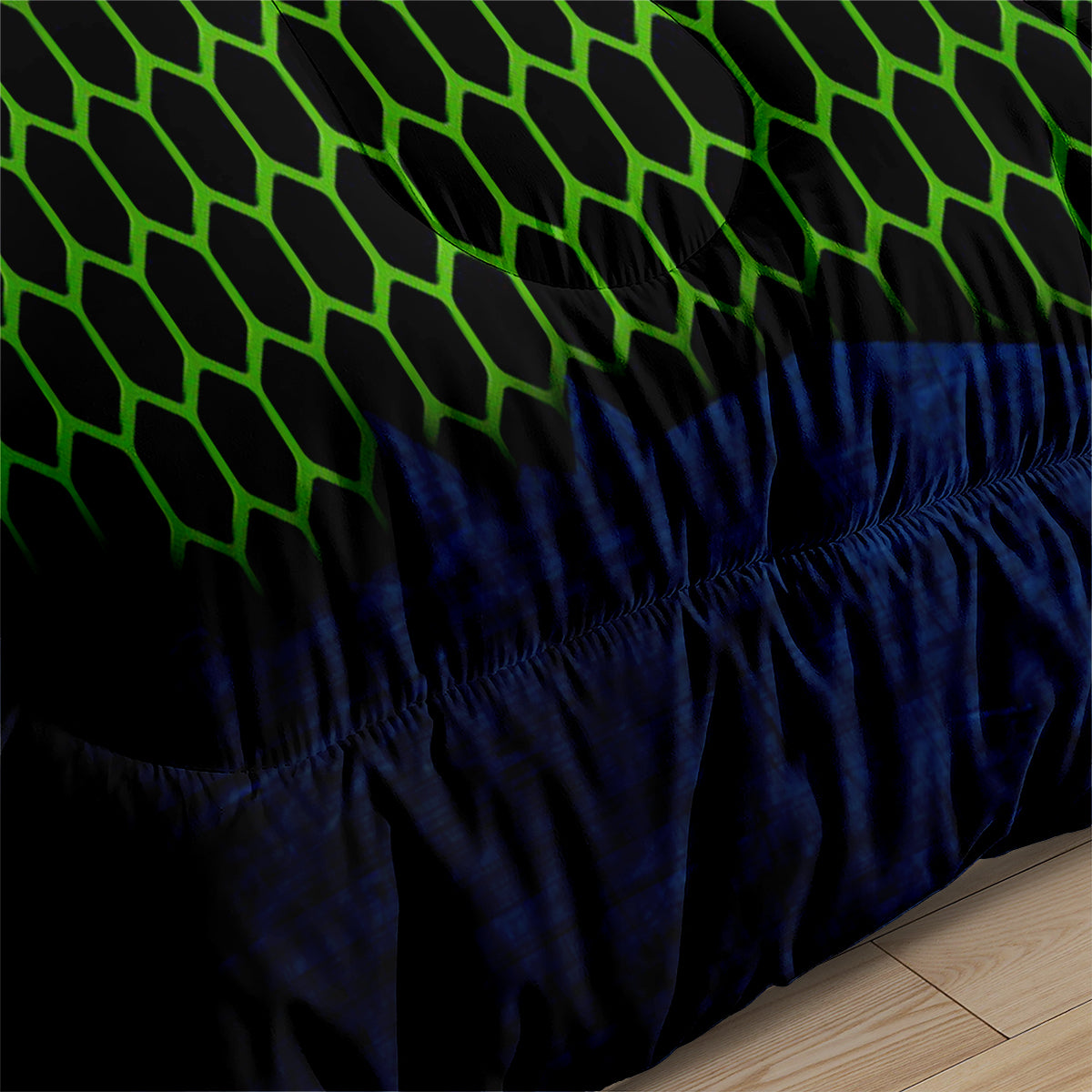 Seattle Rugby Seahawks Comforter Pillowcases 3PC Sets Blanket All Season Reversible Quilted Duvet
