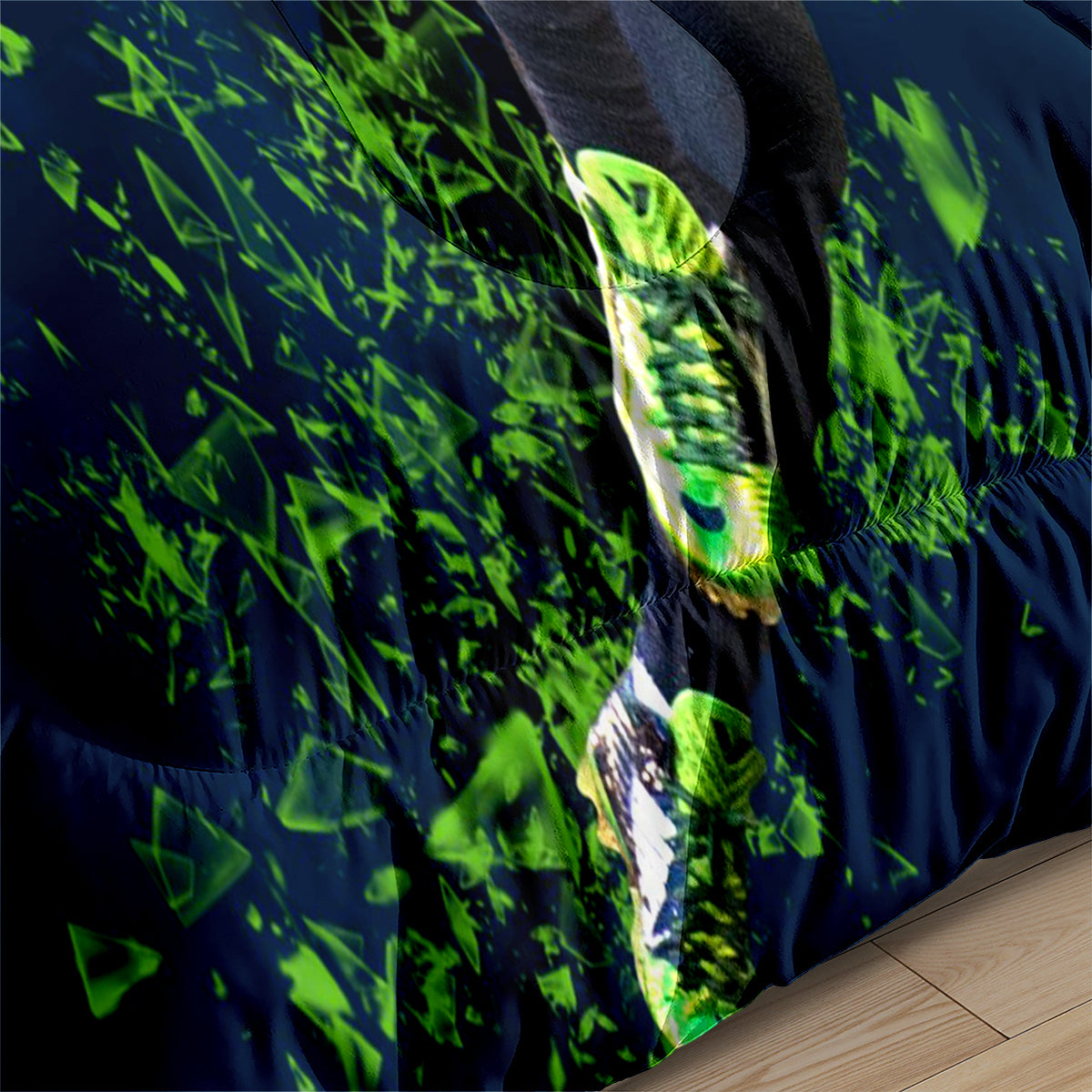 Seattle Rugby Seahawks Comforter Pillowcases 3PC Sets Blanket All Season Reversible Quilted Duvet