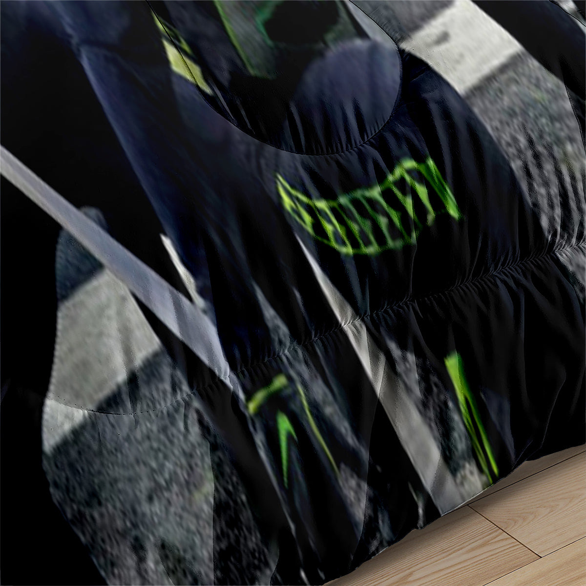 Seattle Rugby Seahawks Comforter Pillowcases 3PC Sets Blanket All Season Reversible Quilted Duvet