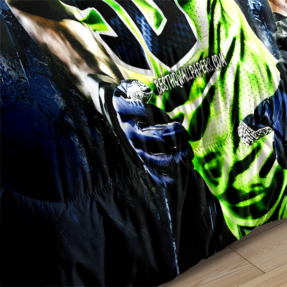 Seattle Rugby Seahawks Comforter Pillowcases 3PC Sets Blanket All Season Reversible Quilted Duvet