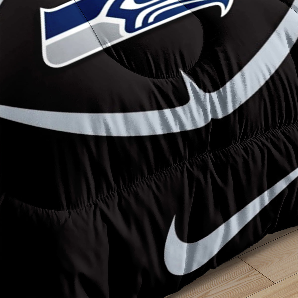 Seattle Rugby Seahawks Comforter Pillowcases 3PC Sets Blanket All Season Reversible Quilted Duvet