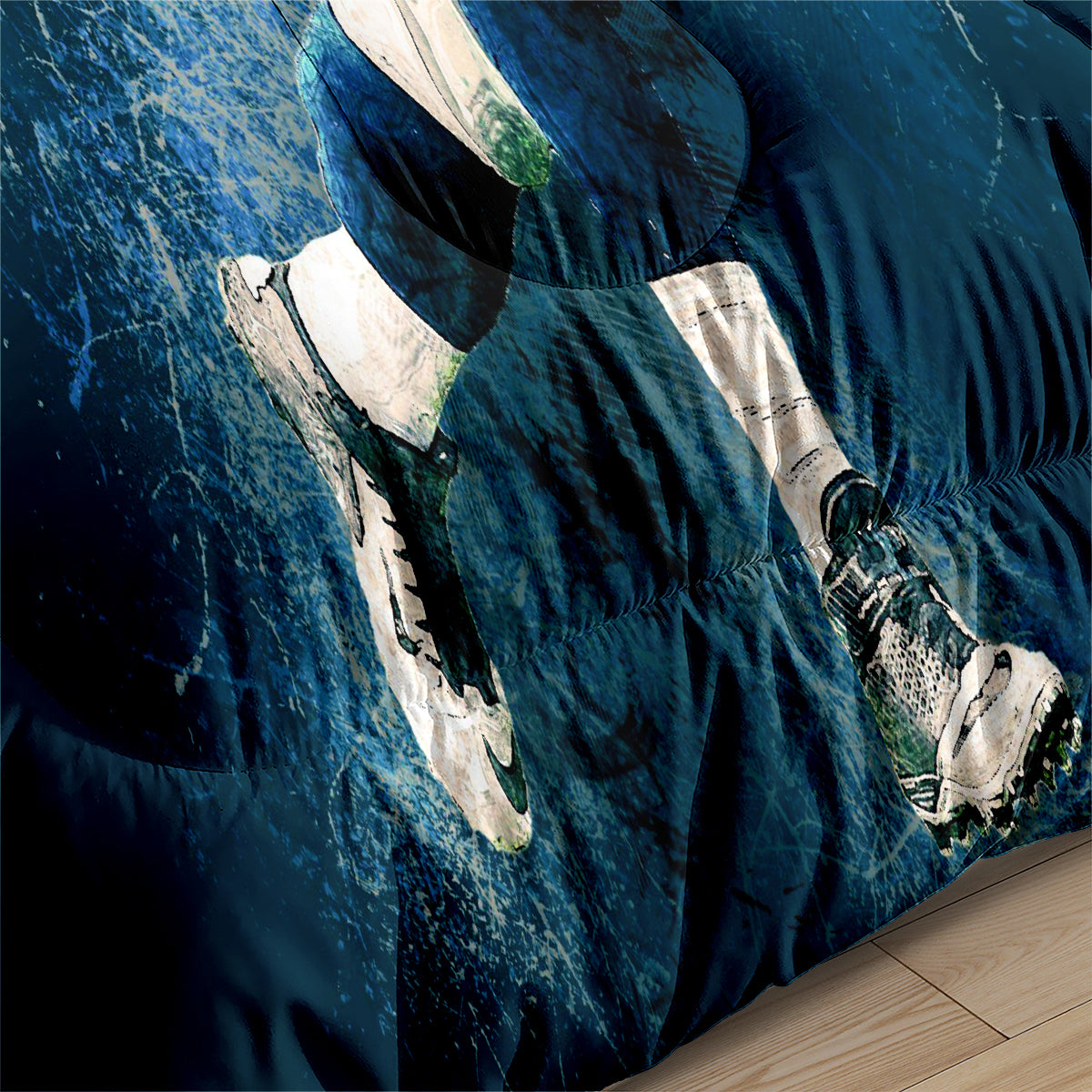 Seattle Rugby Seahawks Comforter Pillowcases 3PC Sets Blanket All Season Reversible Quilted Duvet