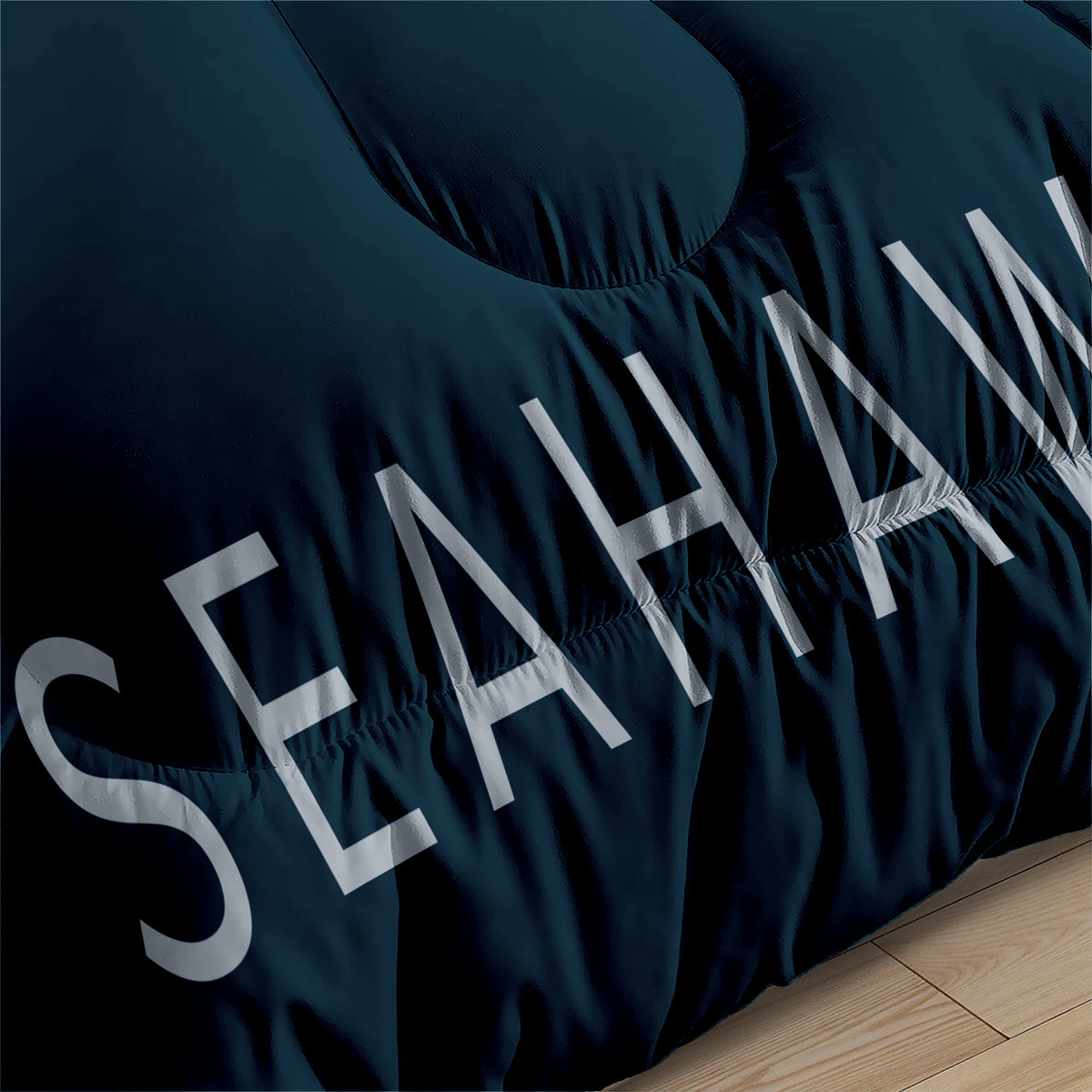Seattle Rugby Seahawks Comforter Pillowcases 3PC Sets Blanket All Season Reversible Quilted Duvet