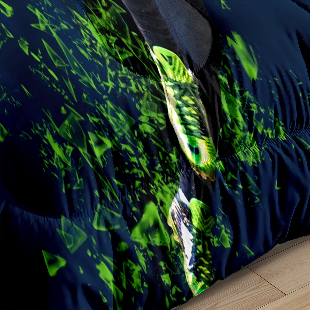 Seattle Rugby Seahawks Comforter Pillowcases 3PC Sets Blanket All Season Reversible Quilted Duvet