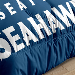 Seattle Rugby Seahawks Comforter Pillowcases 3PC Sets Blanket All Season Reversible Quilted Duvet