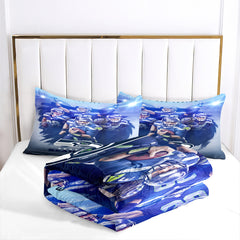 Seattle Rugby Seahawks Comforter Pillowcases 3PC Sets Blanket All Season Reversible Quilted Duvet