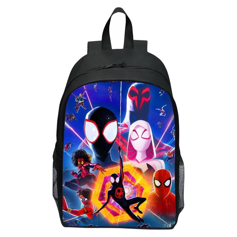 Spider Man  Across the Spider Verse Miles Morales Full Printed Backpack Schoolbag Travel Notebook Bag for Kids Students