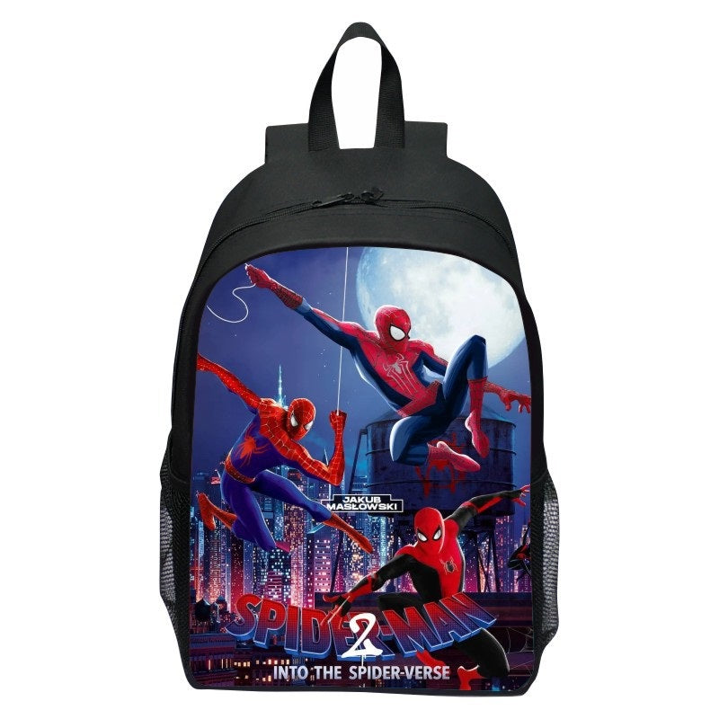 Spider Man  Across the Spider Verse Miles Morales Full Printed Backpack Schoolbag Travel Notebook Bag for Kids Students