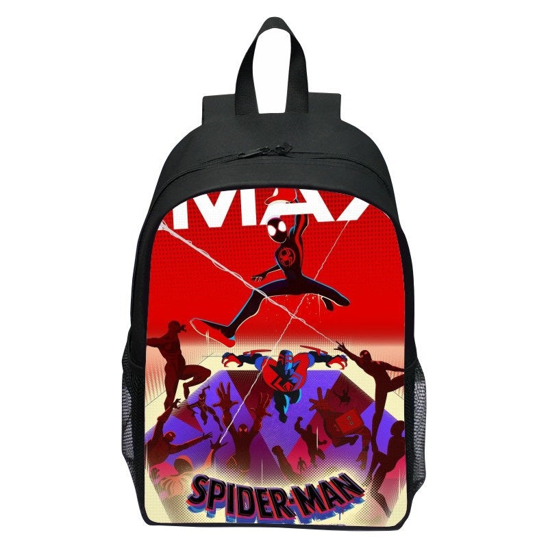 Spider Man  Across the Spider Verse Miles Morales Full Printed Backpack Schoolbag Travel Notebook Bag for Kids Students