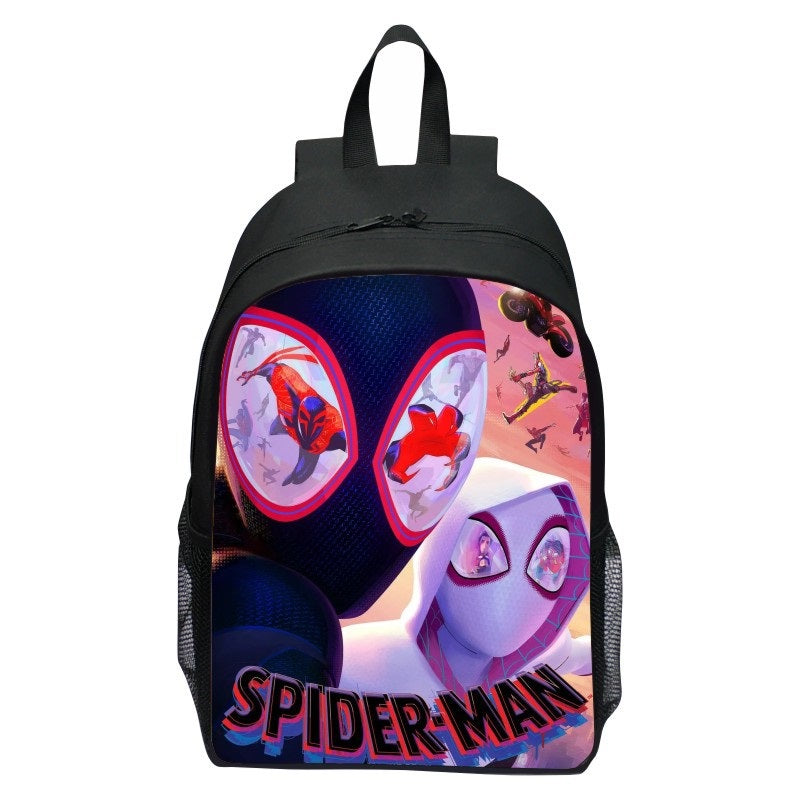 Spider Man  Across the Spider Verse Miles Morales Full Printed Backpack Schoolbag Travel Notebook Bag for Kids Students