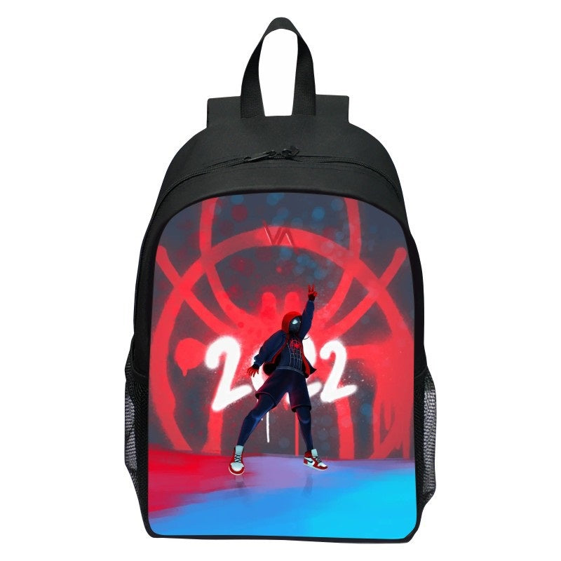 Spider Man  Across the Spider Verse Miles Morales Full Printed Backpack Schoolbag Travel Notebook Bag for Kids Students