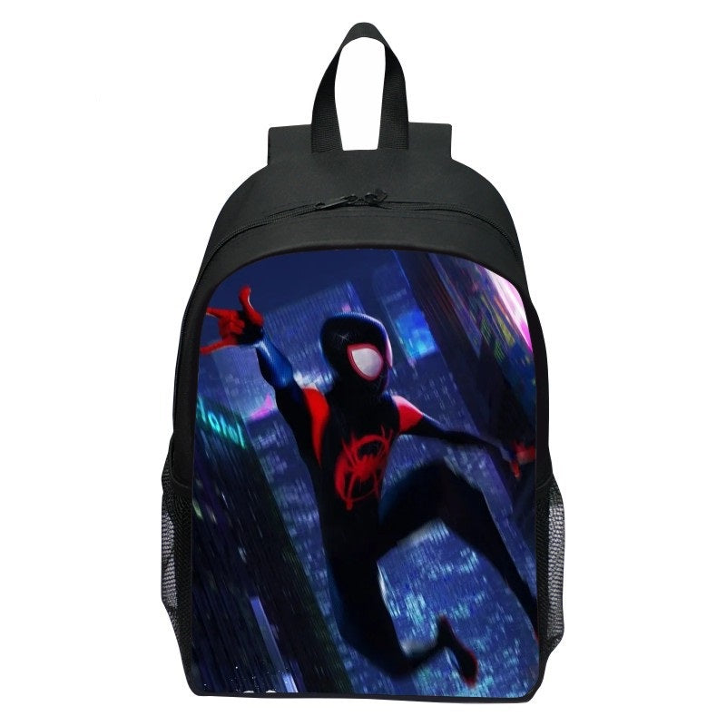 Spider Man  Across the Spider Verse Miles Morales Full Printed Backpack Schoolbag Travel Notebook Bag for Kids Students