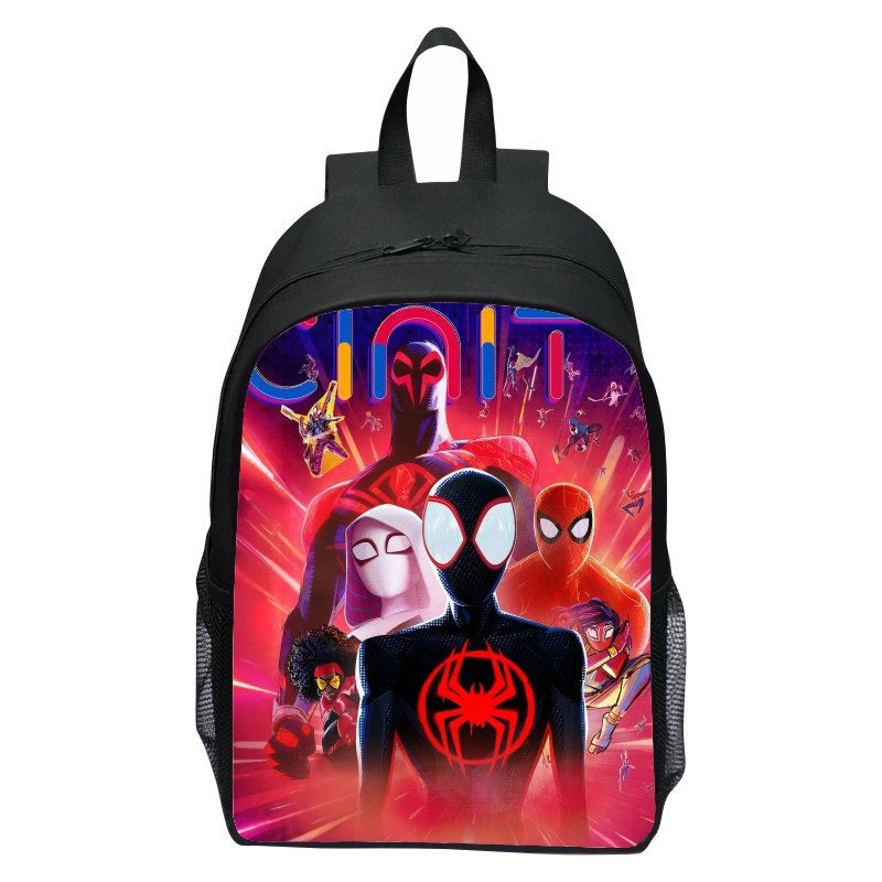 Spider Man  Across the Spider Verse Miles Morales Full Printed Backpack Schoolbag Travel Notebook Bag for Kids Students