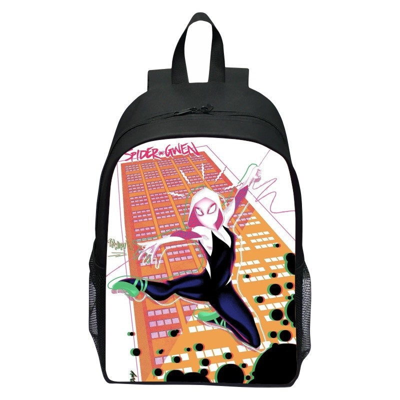 Spider Man  Across the Spider Verse Miles Morales Full Printed Backpack Schoolbag Travel Notebook Bag for Kids Students