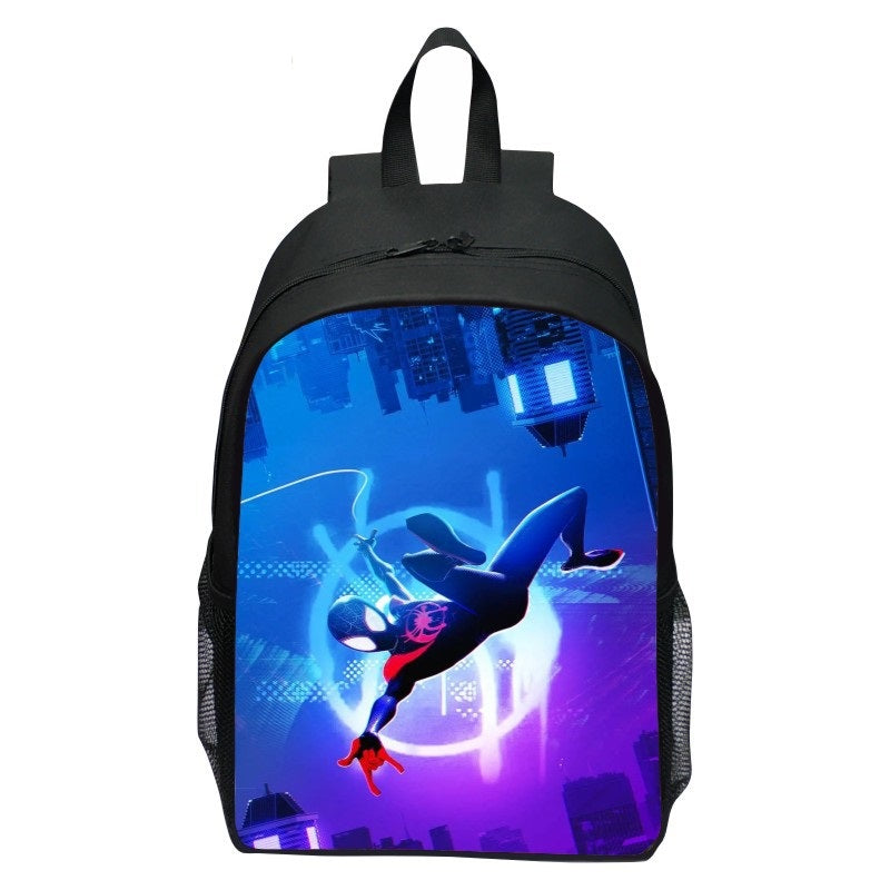 Spider Man  Across the Spider Verse Miles Morales Full Printed Backpack Schoolbag Travel Notebook Bag for Kids Students