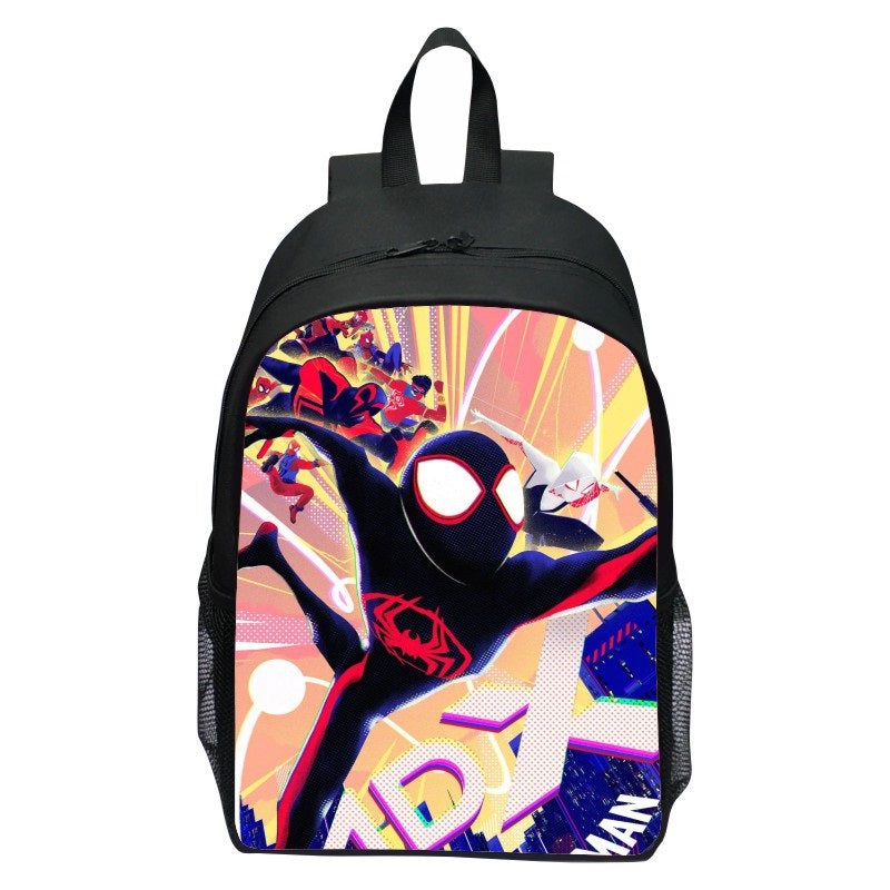 Spider Man  Across the Spider Verse Miles Morales Full Printed Backpack Schoolbag Travel Notebook Bag for Kids Students