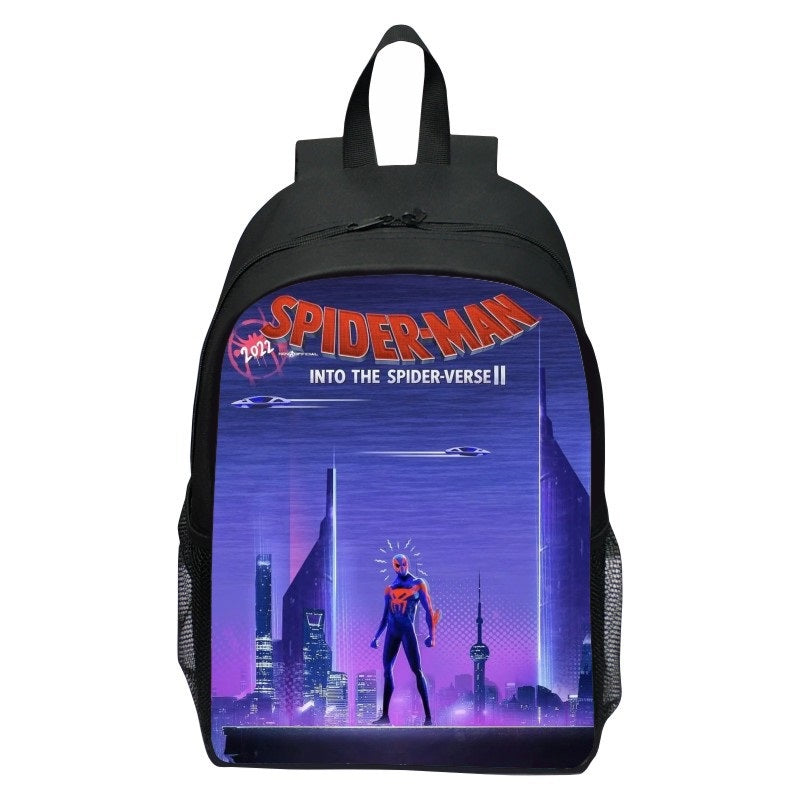 Spider Man  Across the Spider Verse Miles Morales Full Printed Backpack Schoolbag Travel Notebook Bag for Kids Students