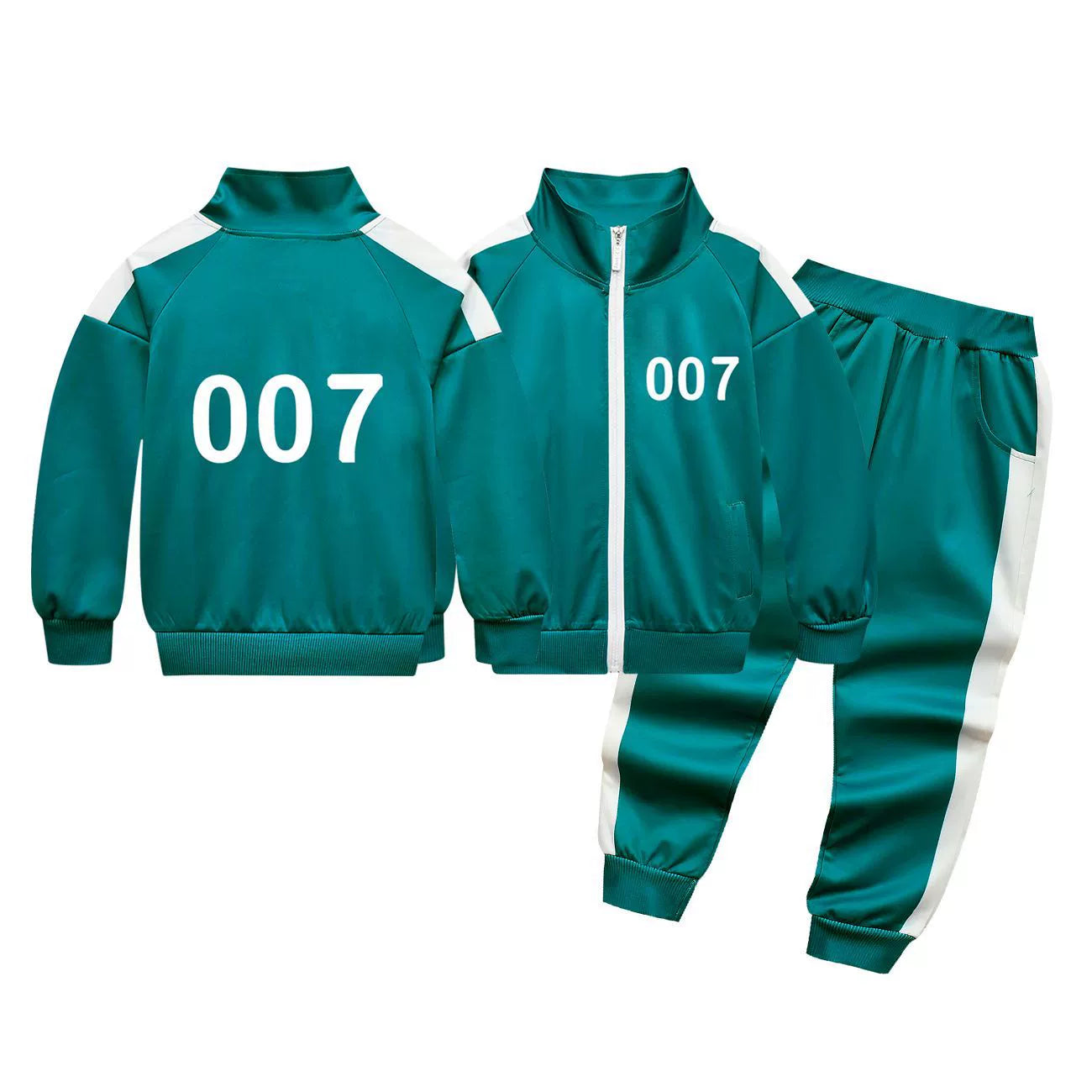Squid Game 007 Cosplay Costume Boys Girls Halloween Fancy Jacket Pants