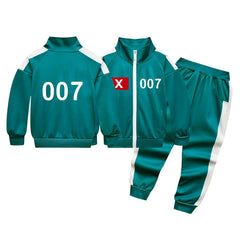 Squid Game 007 Cosplay Costume Boys Girls Halloween Fancy Jacket Pants