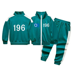 Squid Game 196 Cosplay Costume Boys Girls Halloween Fancy Jacket Pants