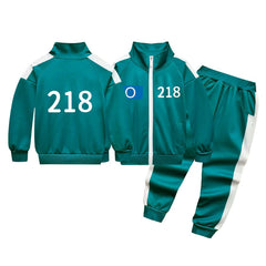 Squid Game 218 Cosplay Costume Boys Girls Halloween Fancy Jacket Pants