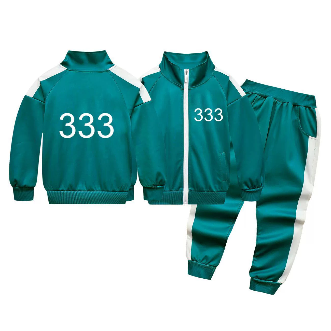 Squid Game 333 Cosplay Costume Boys Girls Halloween Fancy Jacket Pants