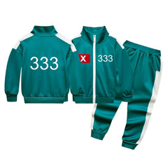 Squid Game 333 Cosplay Costume Boys Girls Halloween Fancy Jacket Pants