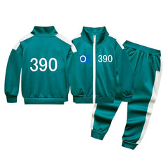Squid Game 390 Cosplay Costume Boys Girls Halloween Fancy Jacket Pants