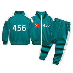 Squid Game 456 Cosplay Costume Boys Girls Halloween Fancy Jacket Pants