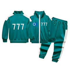 Squid Game 777 Cosplay Costume Boys Girls Halloween Fancy Jacket Pants