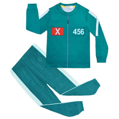 Squid Game Cosplay Costume Boys Girls Bodysuit Halloween Fancy Shirt Pants