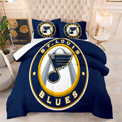 St. Louis Hockey Blues Comforter Pillowcases 3PC Sets Blanket All Season Reversible Quilted Duvet