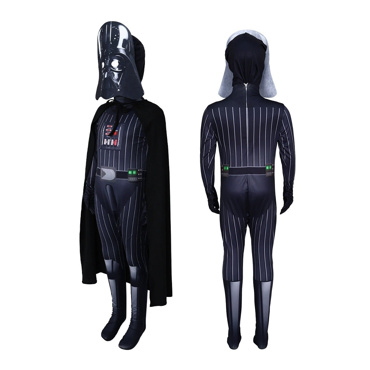Star Wars Darth Vader Cosplay Costume with Mask Boys Girls Bodysuit Halloween Fancy Jumpsuits