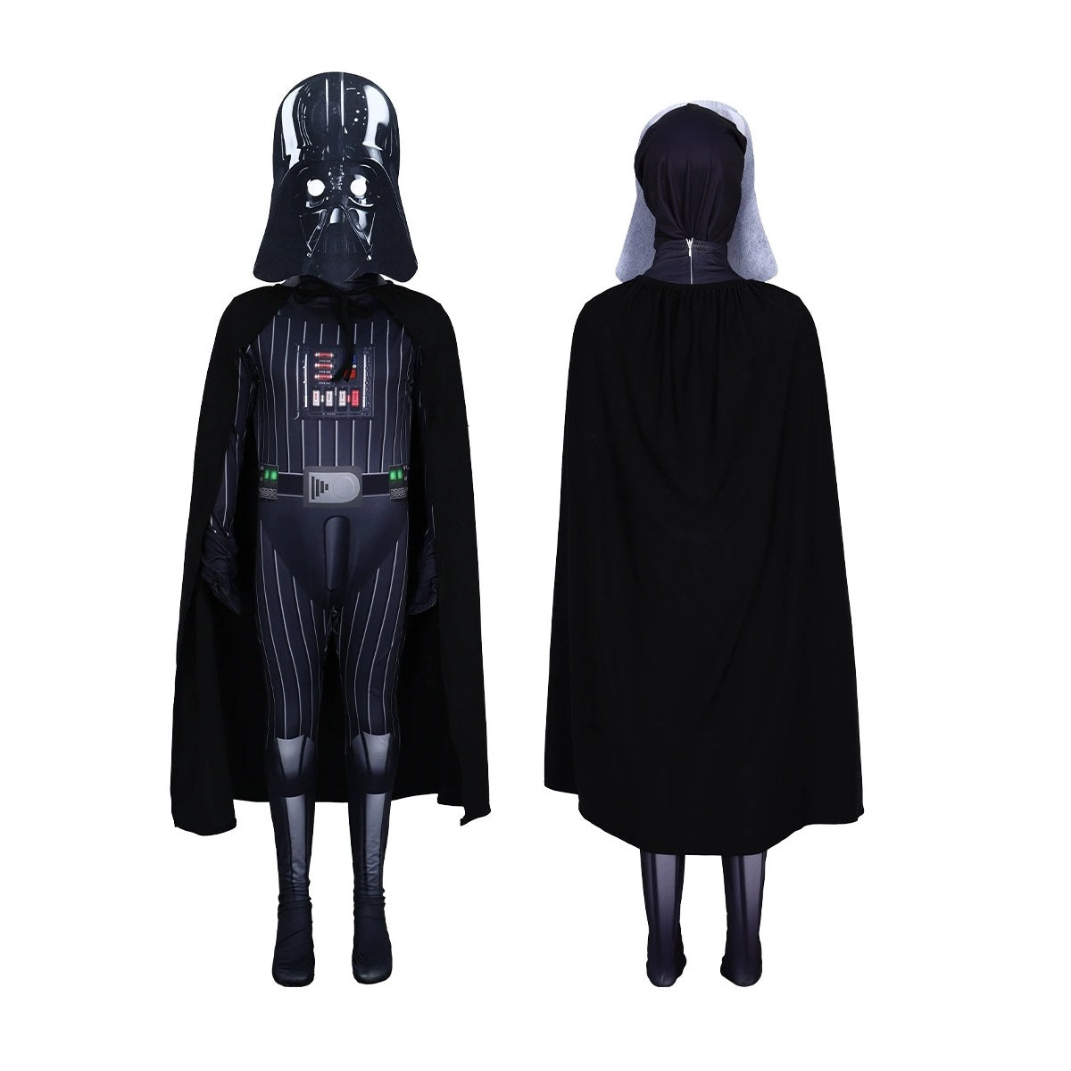 Star Wars Darth Vader Cosplay Costume with Mask Boys Girls Bodysuit Halloween Fancy Jumpsuits