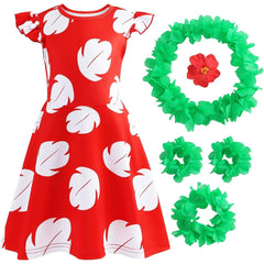 Stitch Lilo Cosplay Costume for Girls Halloween Fancy Dress