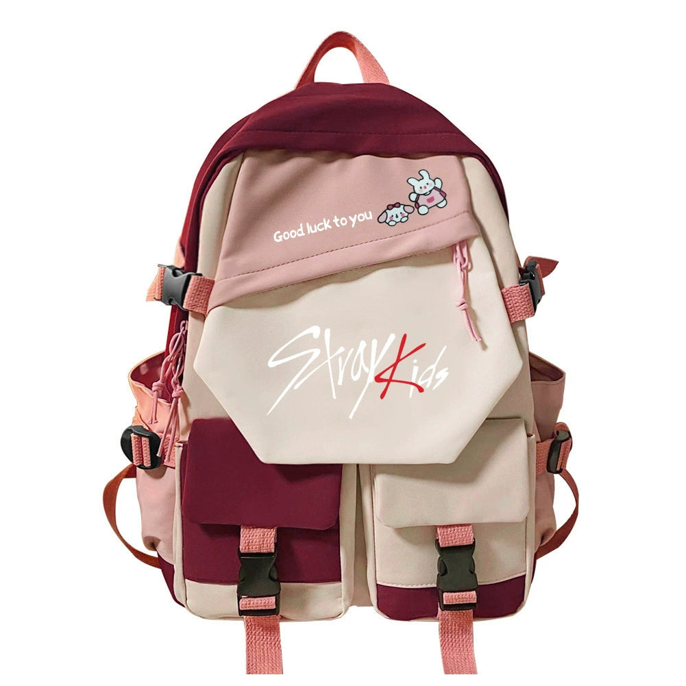 Stray Kids Water Proof Backpack Notebook Travel Bags Casual School Bag