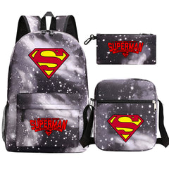 Superman Superhero Schoolbag Backpack Shoulder Bag Pencil Case set for Kids Students