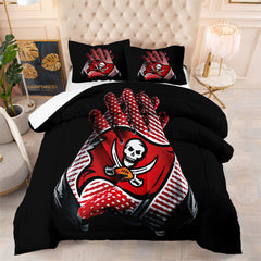 Tampa Bay Rugby Buccaneers Comforter Pillowcases 3PC Sets Blanket All Season Reversible Quilted Duvet