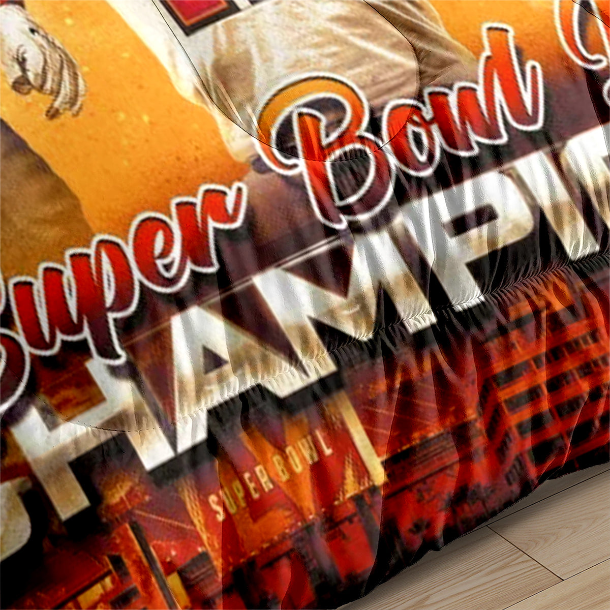 Tampa Bay Rugby Buccaneers Comforter Pillowcases 3PC Sets Blanket All Season Reversible Quilted Duvet