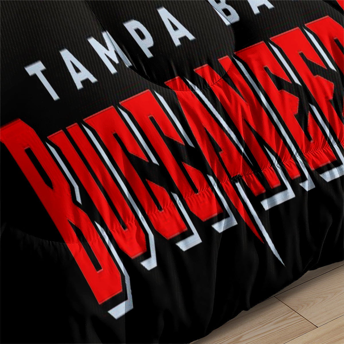 Tampa Bay Rugby Buccaneers Comforter Pillowcases 3PC Sets Blanket All Season Reversible Quilted Duvet