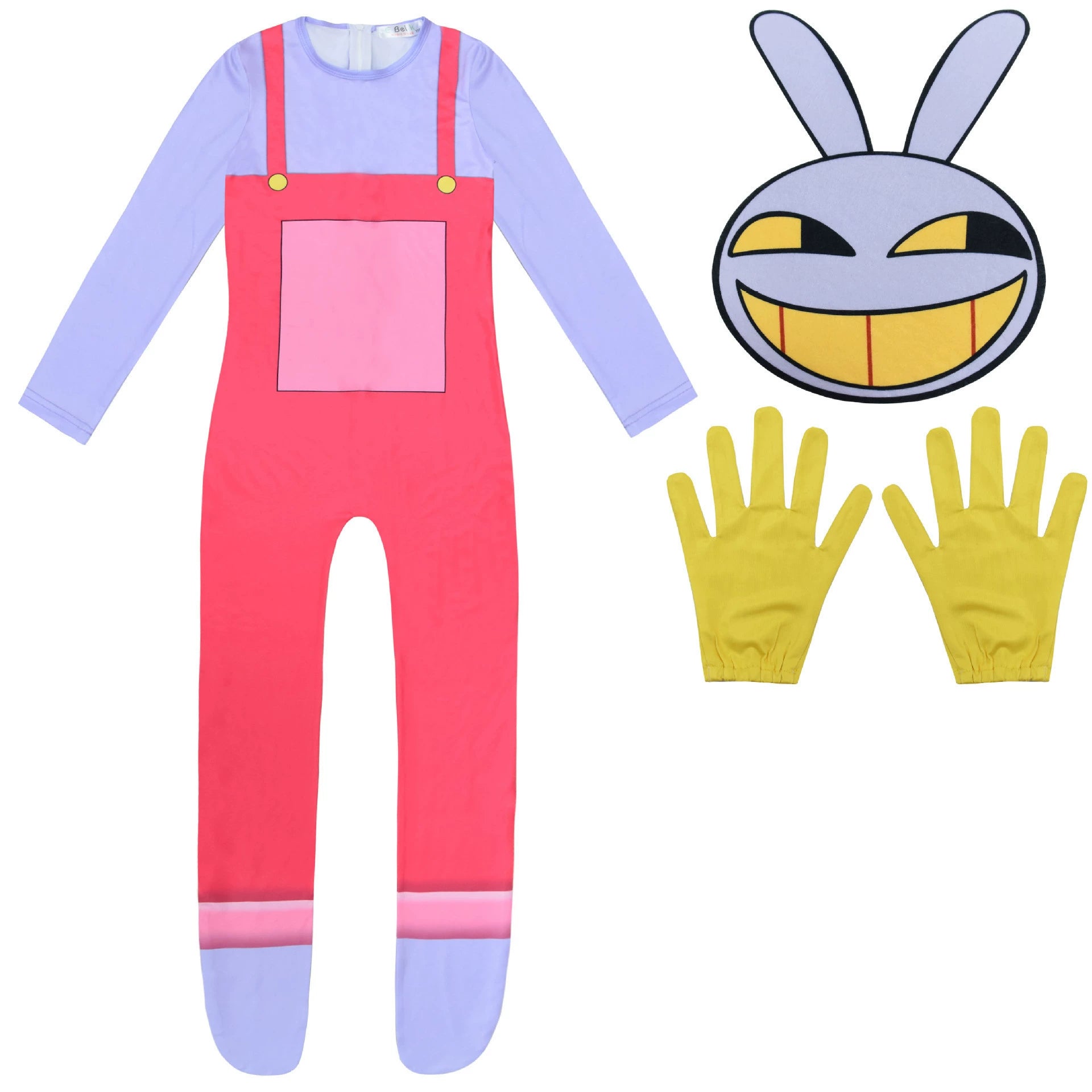 The Amazing Digital Circus Cosplay Costume with Mask Boys Girls Bodysuit Halloween Fancy Jumpsuits