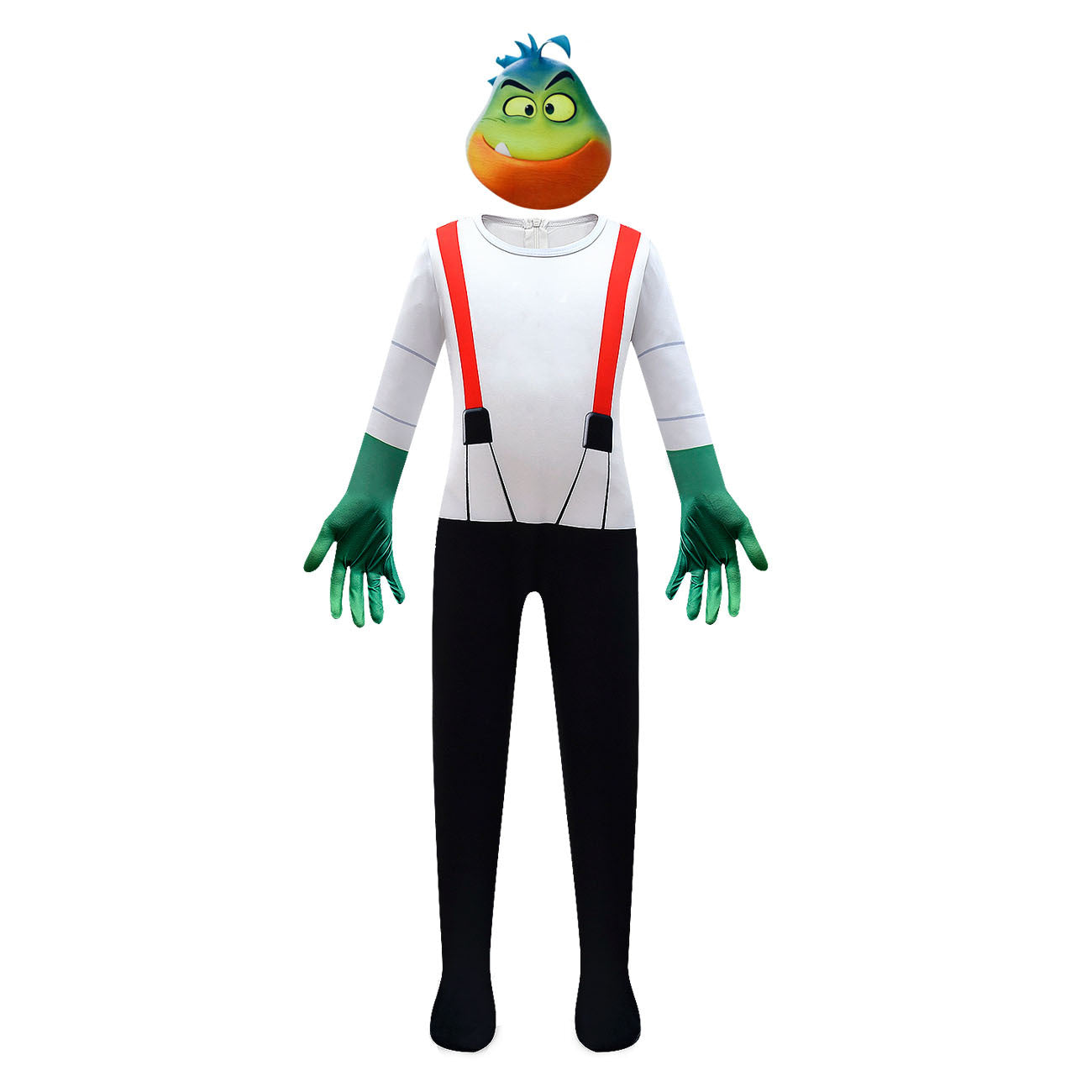 The Bad Guys Mr Piranha Cosplay Costume for Boys Girls Bodysuit Halloween Fancy Jumpsuits