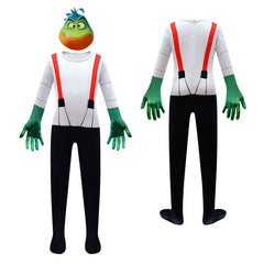 The Bad Guys Mr Piranha Cosplay Costume for Boys Girls Bodysuit Halloween Fancy Jumpsuits