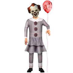 The Clown Pennywise IT Cosplay Costume with Mask Boys Girls Bodysuit Halloween Fancy Jumpsuits