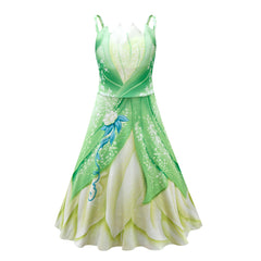 The Princess and the Frog Tiana Cosplay Costume for Girls Halloween Fancy Dress