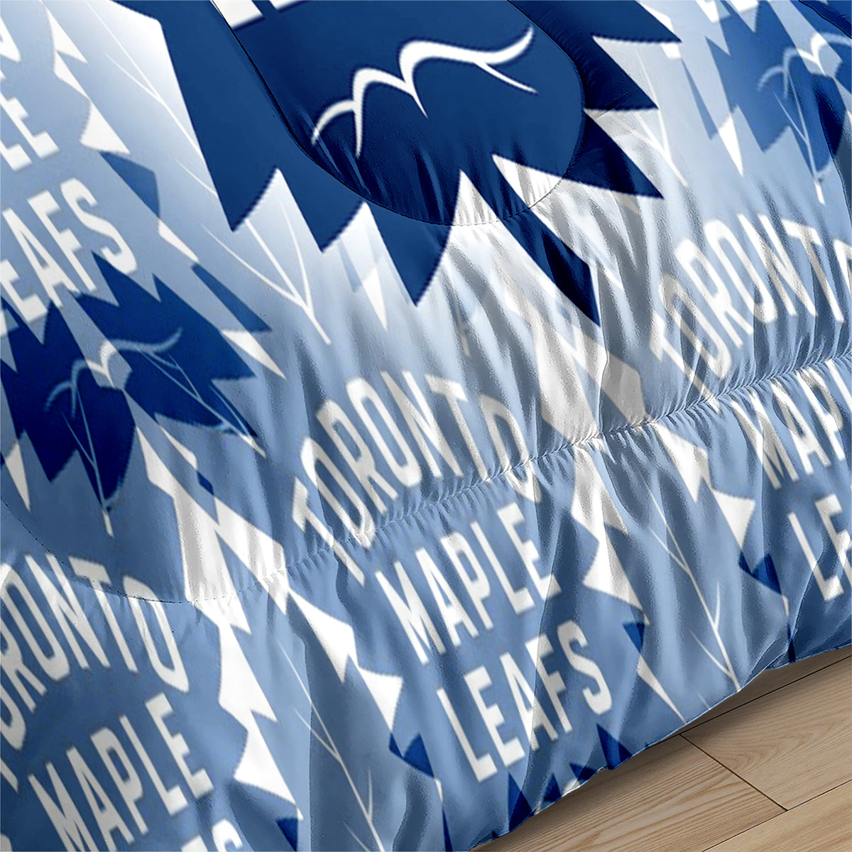 Toronto Hockey Maple Leafs Comforter Pillowcases 3PC Sets Blanket All Season Reversible Quilted Duvet